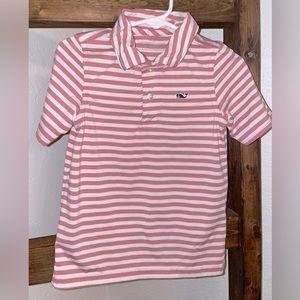 Vineyard Vines Performance Polo - boys 3T (pink & white)